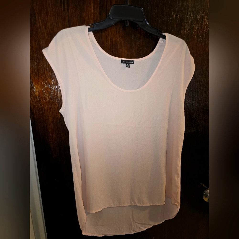 Women's sleeveless Blouse - Light Pink - Shinestar - Large